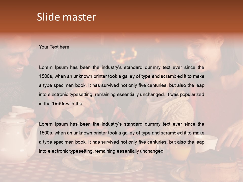 Forties Caucasian Dad PowerPoint Template