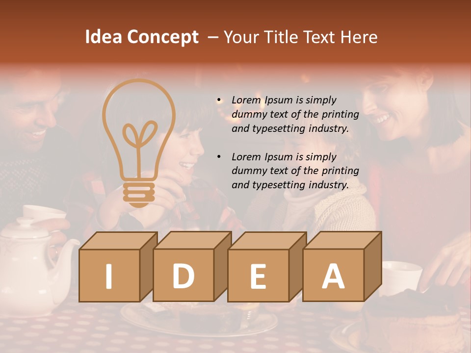 Forties Caucasian Dad PowerPoint Template