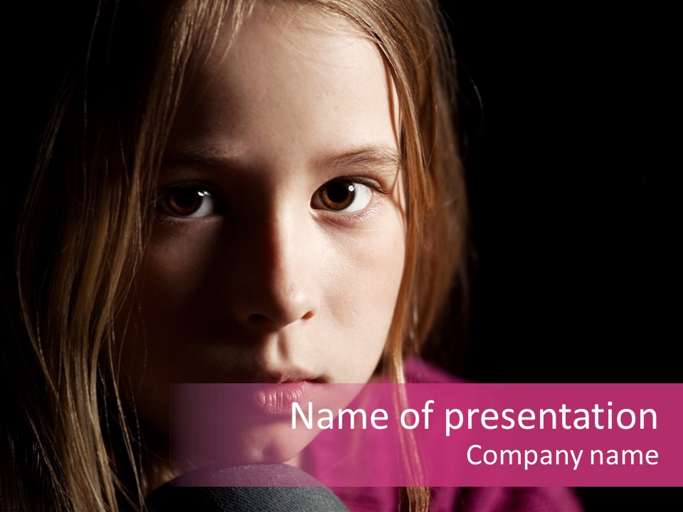 Face Depressed Social PowerPoint Template