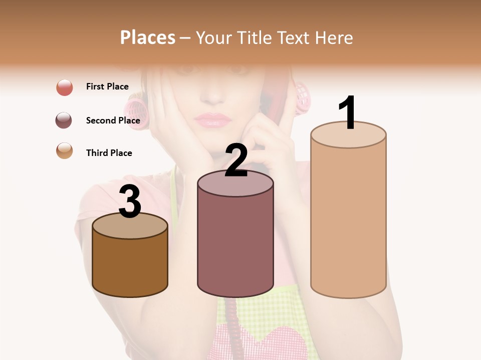 Apron Listening Green PowerPoint Template