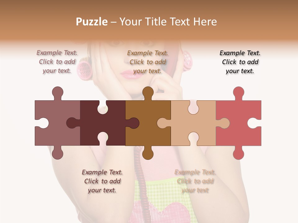 Apron Listening Green PowerPoint Template