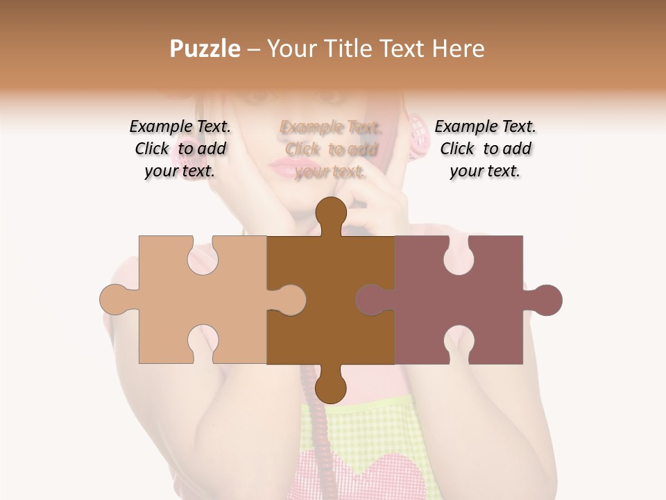 Apron Listening Green PowerPoint Template