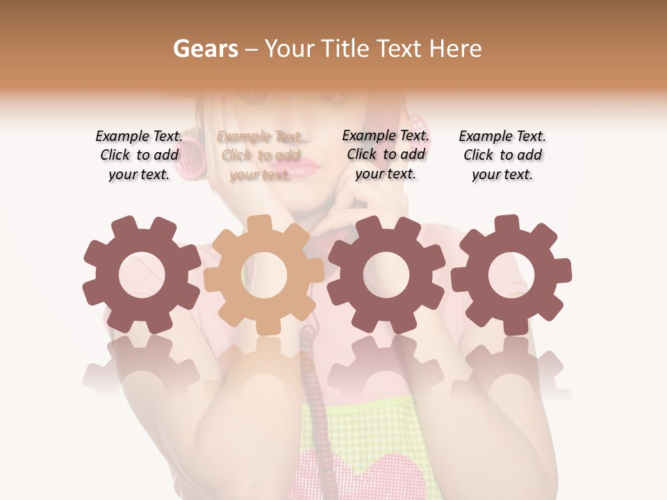 Apron Listening Green PowerPoint Template