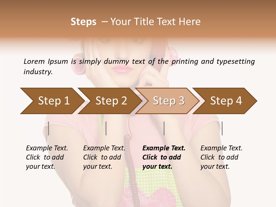 Apron Listening Green PowerPoint Template
