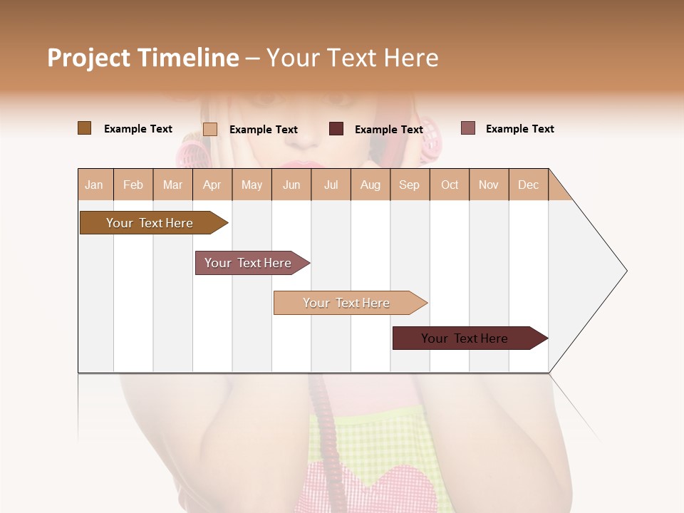 Apron Listening Green PowerPoint Template