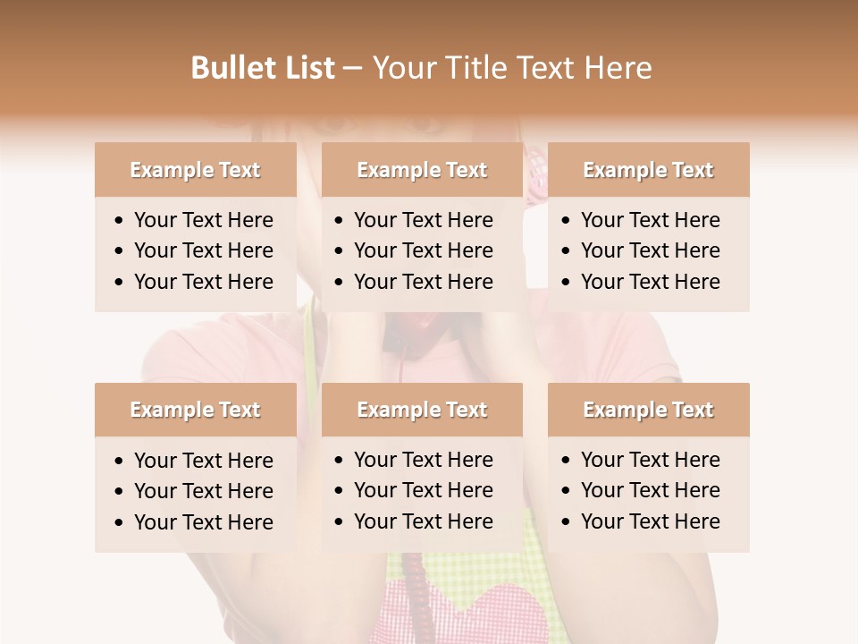 Apron Listening Green PowerPoint Template