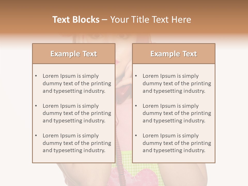 Apron Listening Green PowerPoint Template