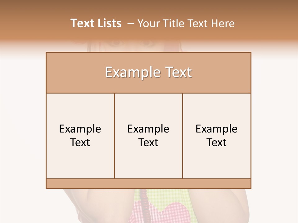 Apron Listening Green PowerPoint Template