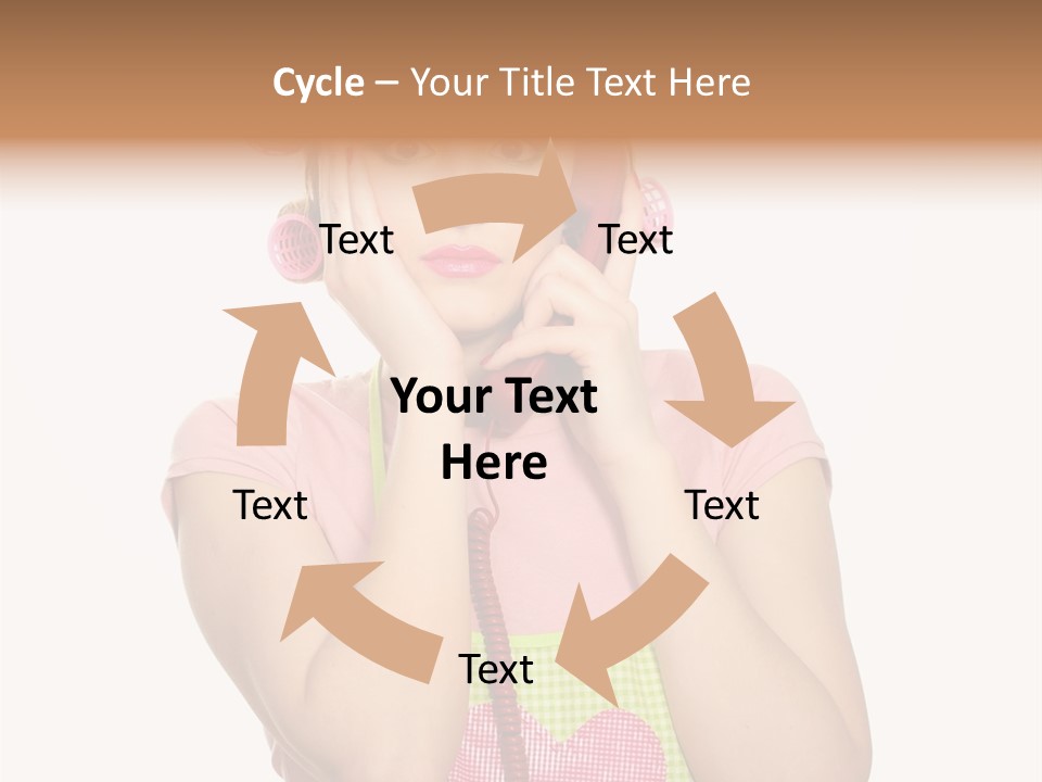 Apron Listening Green PowerPoint Template