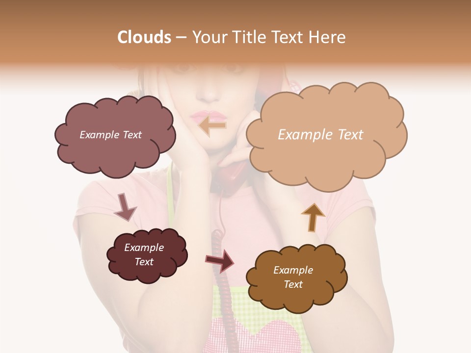 Apron Listening Green PowerPoint Template