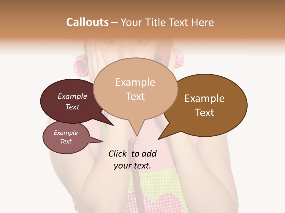 Apron Listening Green PowerPoint Template