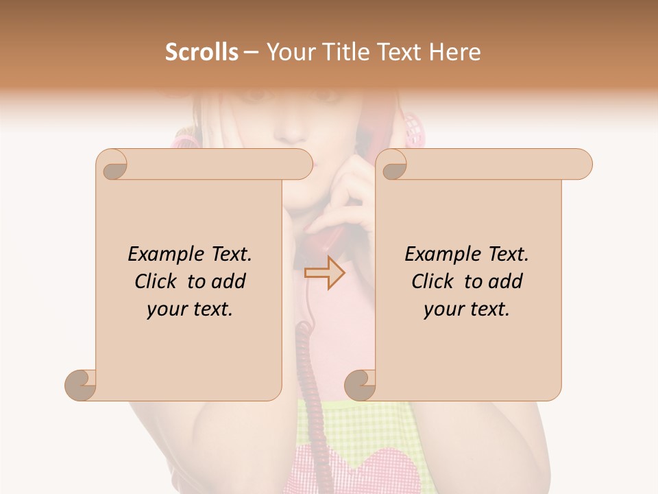 Apron Listening Green PowerPoint Template
