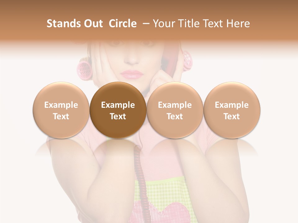 Apron Listening Green PowerPoint Template