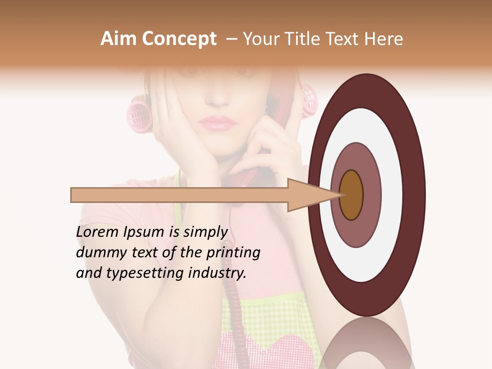 Apron Listening Green PowerPoint Template