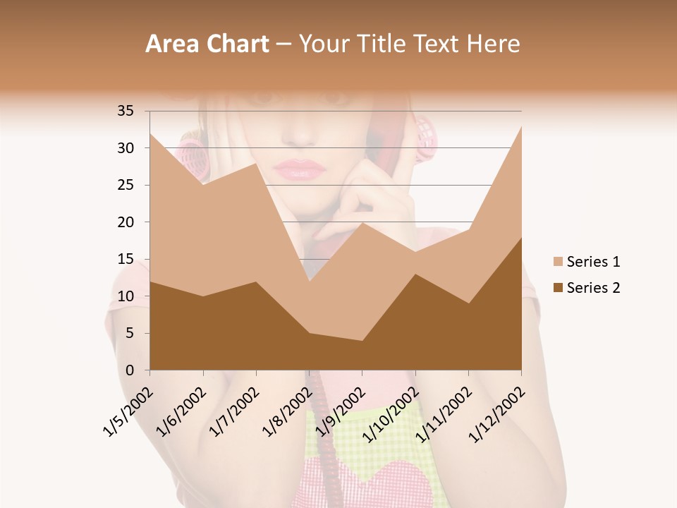 Apron Listening Green PowerPoint Template