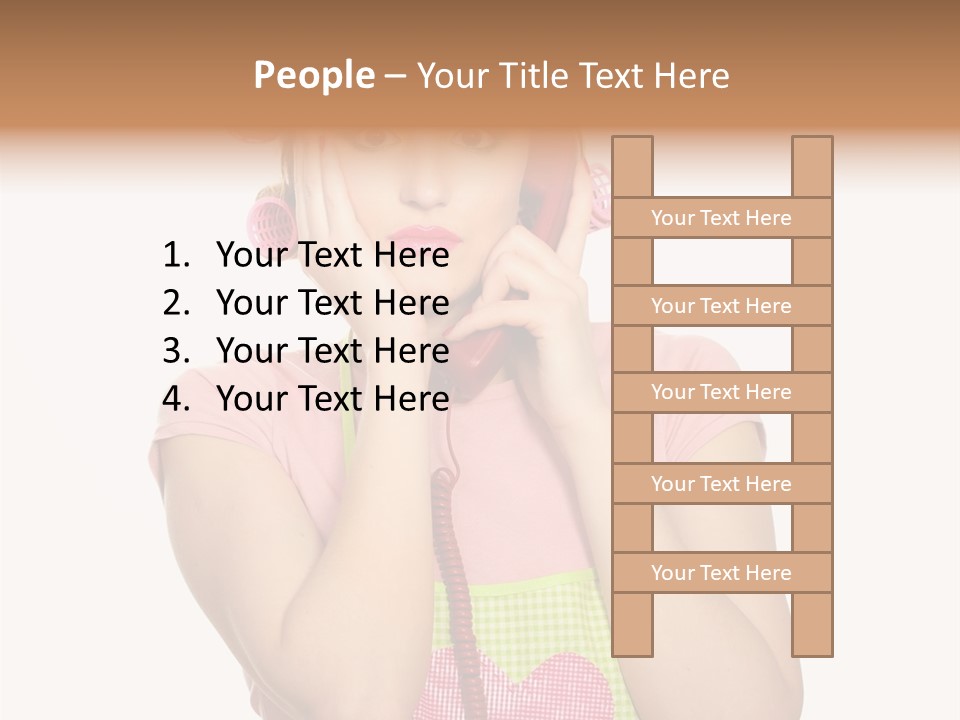 Apron Listening Green PowerPoint Template