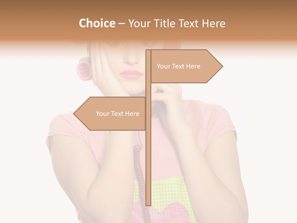 Apron Listening Green PowerPoint Template