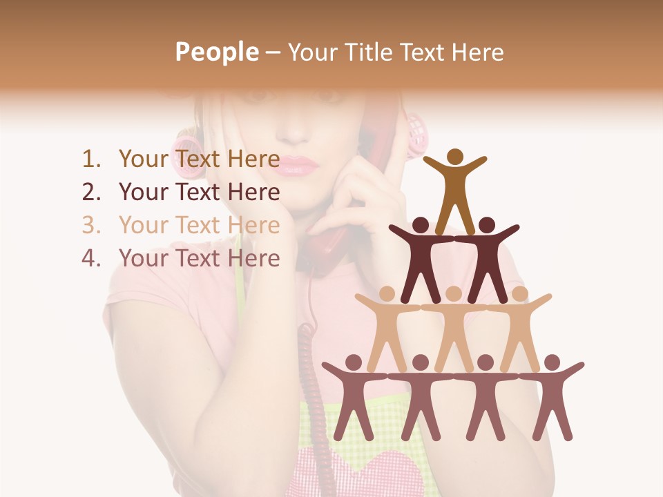 Apron Listening Green PowerPoint Template