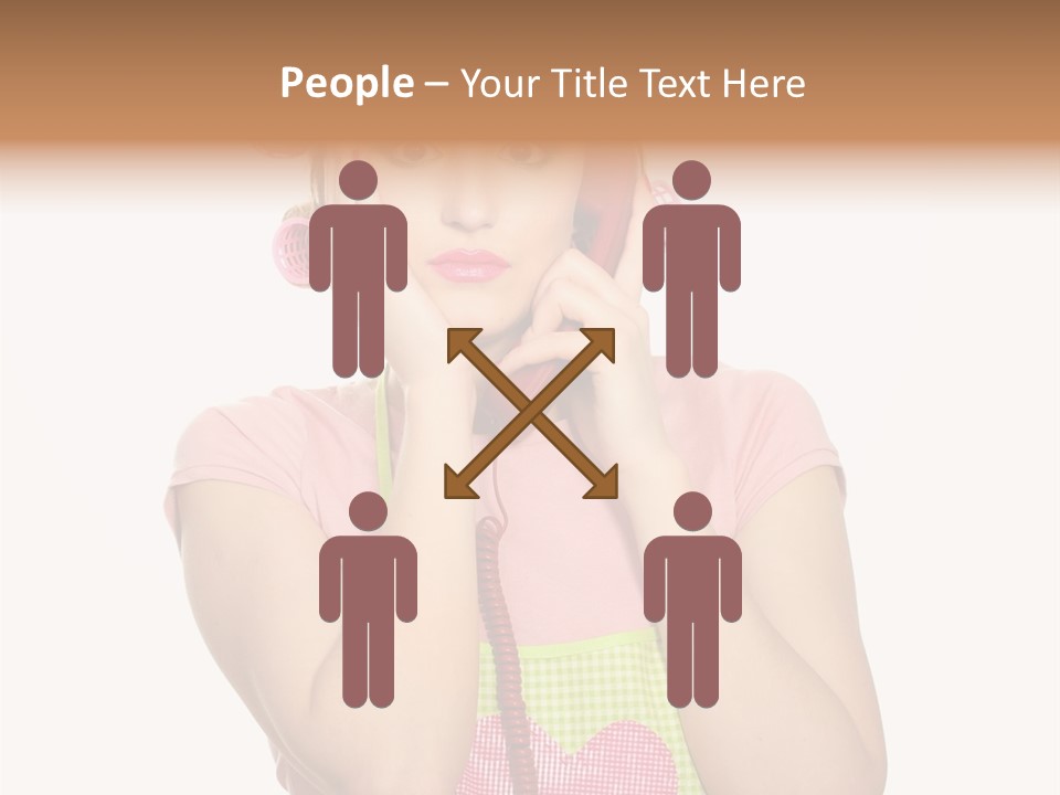 Apron Listening Green PowerPoint Template