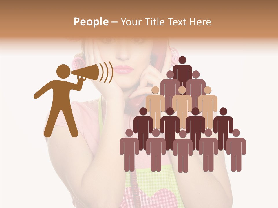 Apron Listening Green PowerPoint Template