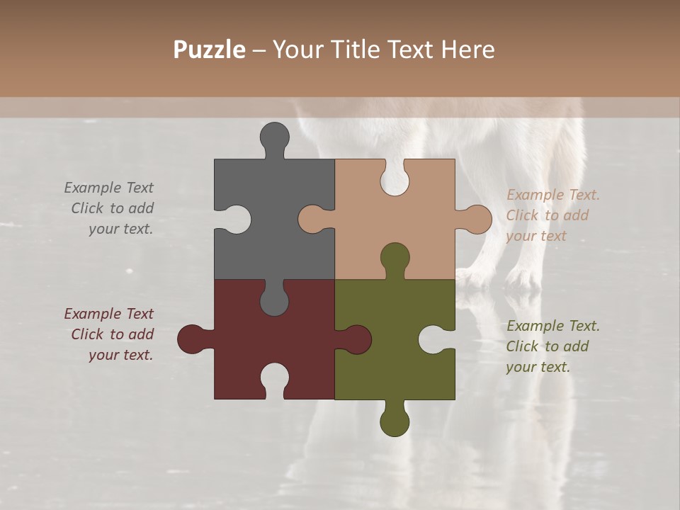 Gray Canine Danger PowerPoint Template