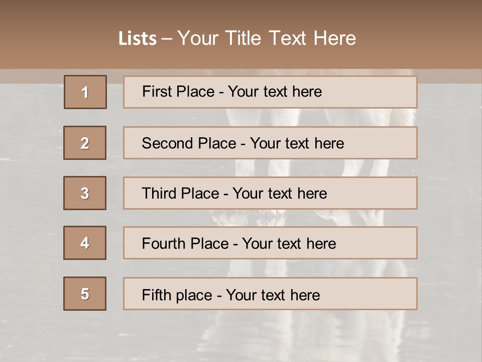 Gray Canine Danger PowerPoint Template