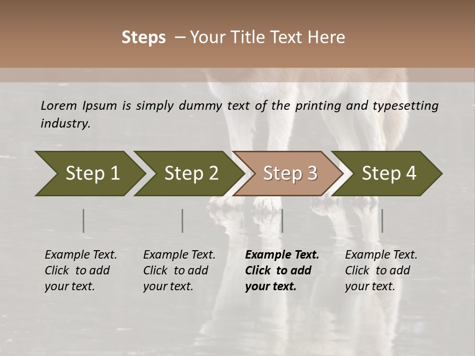 Gray Canine Danger PowerPoint Template