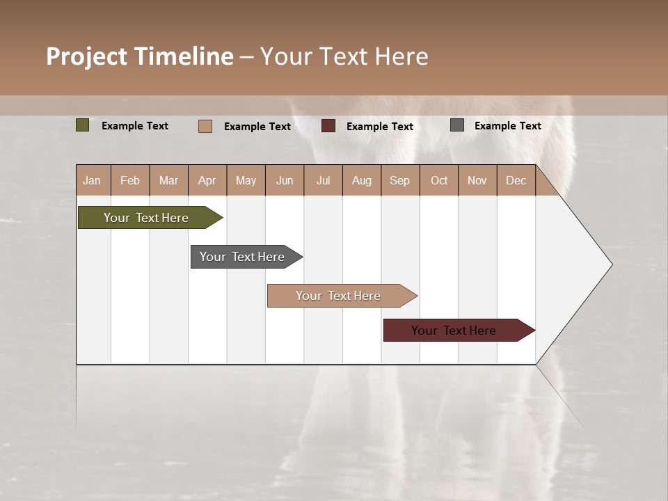 Gray Canine Danger PowerPoint Template