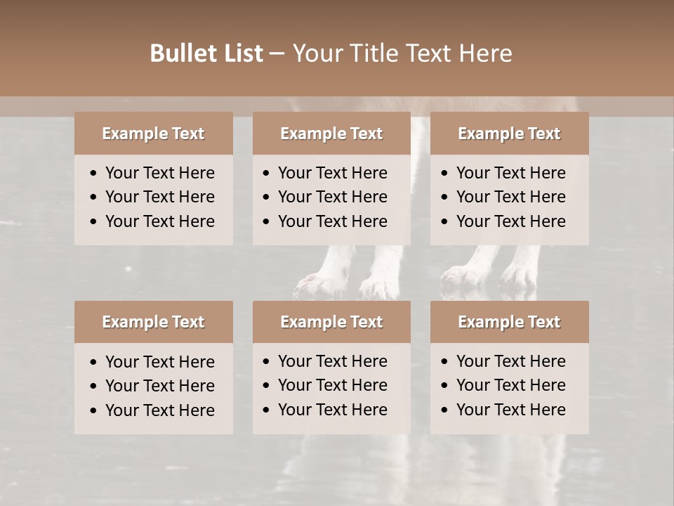 Gray Canine Danger PowerPoint Template