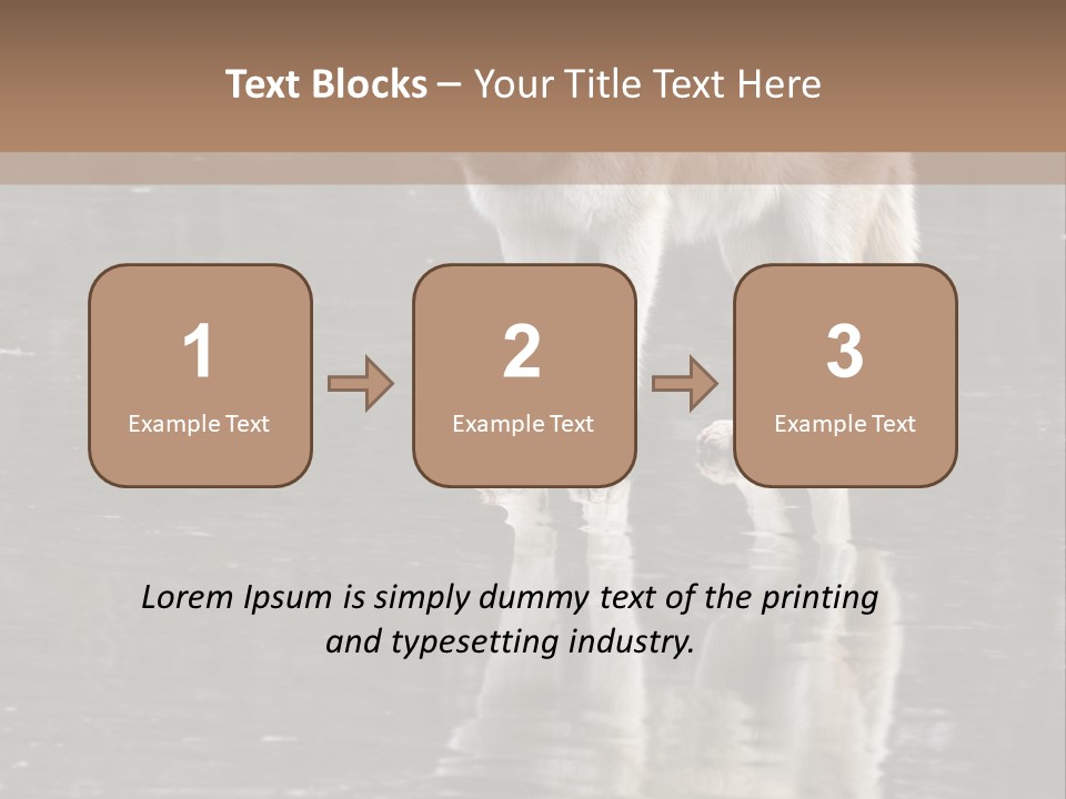 Gray Canine Danger PowerPoint Template