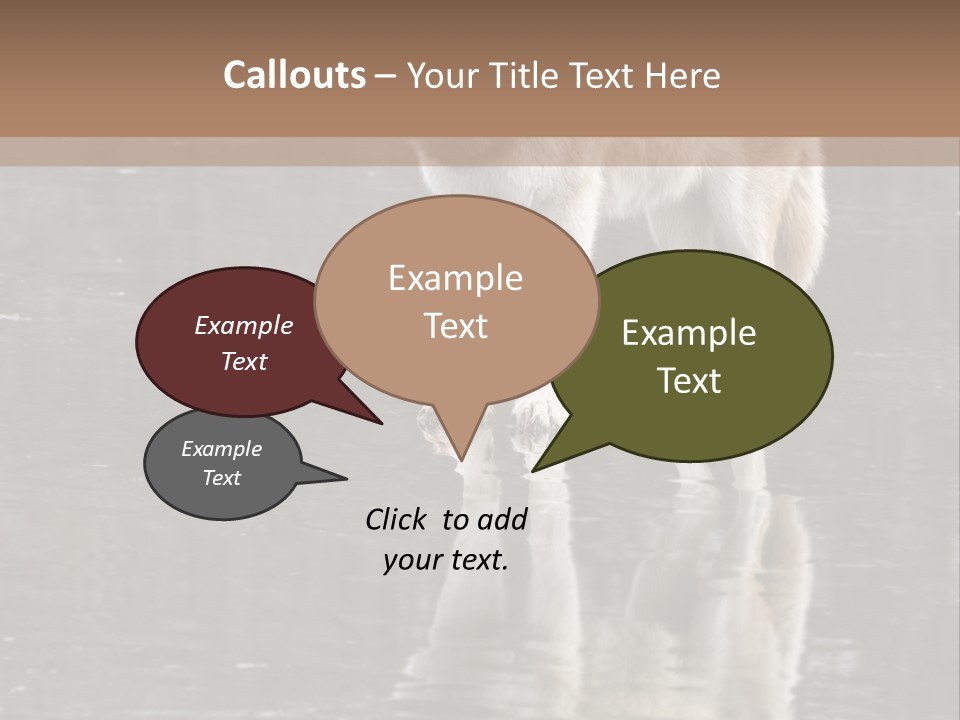 Gray Canine Danger PowerPoint Template