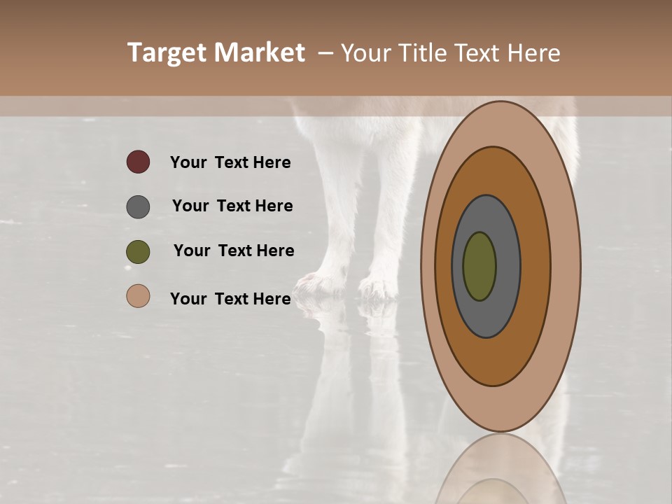 Gray Canine Danger PowerPoint Template