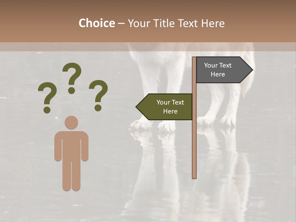 Gray Canine Danger PowerPoint Template