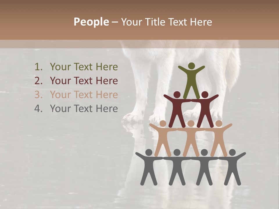 Gray Canine Danger PowerPoint Template