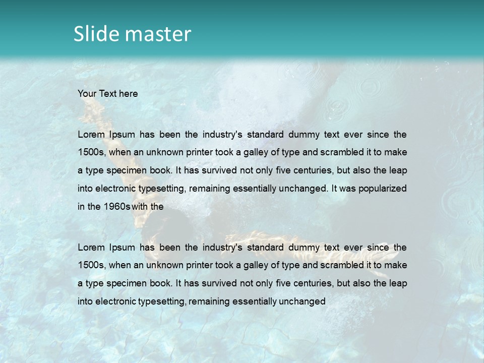 A Man Swimming In A Pool Of Water Powerpoint Template PowerPoint Template