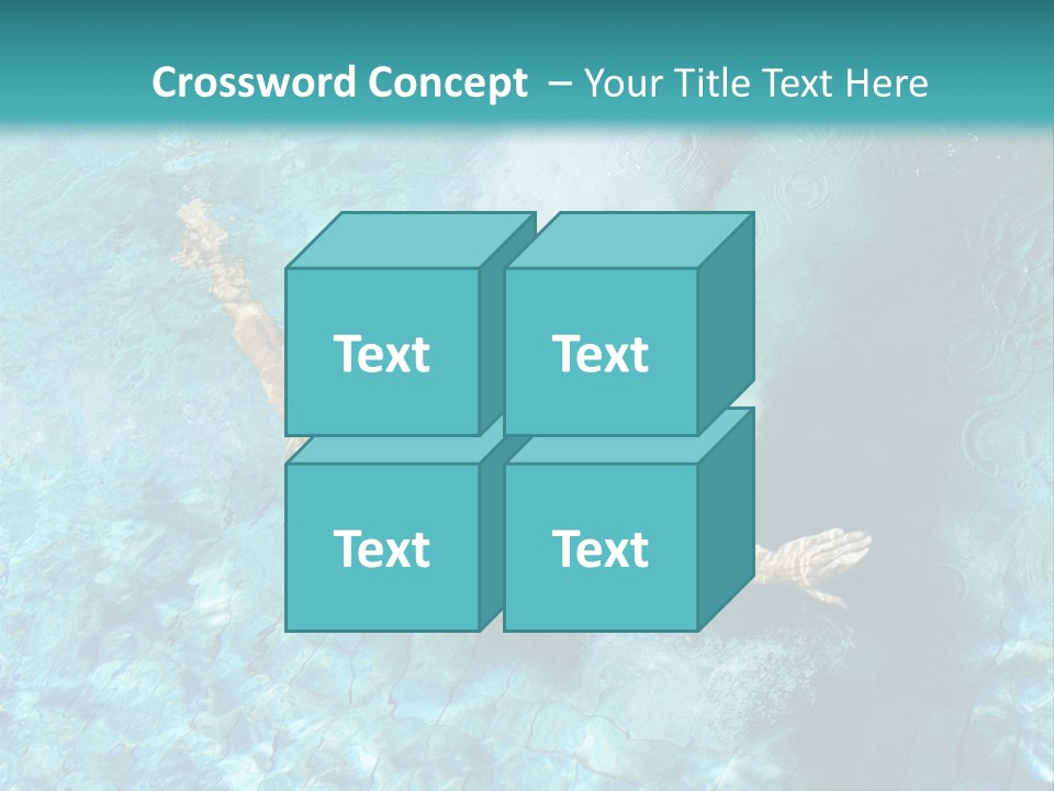 A Man Swimming In A Pool Of Water Powerpoint Template PowerPoint Template