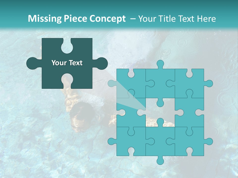 A Man Swimming In A Pool Of Water Powerpoint Template PowerPoint Template