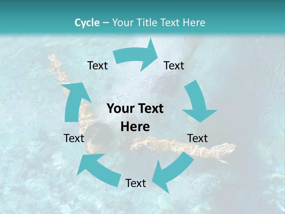 A Man Swimming In A Pool Of Water Powerpoint Template PowerPoint Template