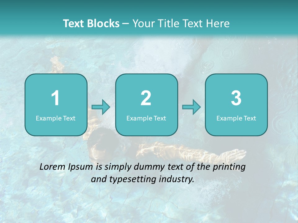 A Man Swimming In A Pool Of Water Powerpoint Template PowerPoint Template