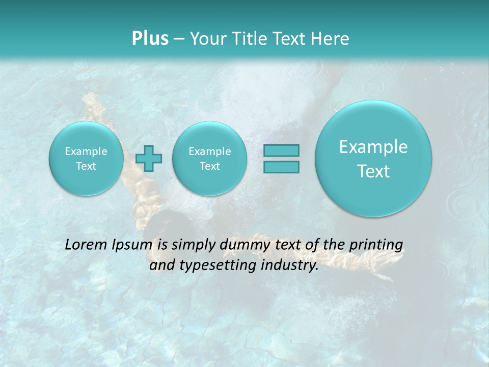 A Man Swimming In A Pool Of Water Powerpoint Template PowerPoint Template