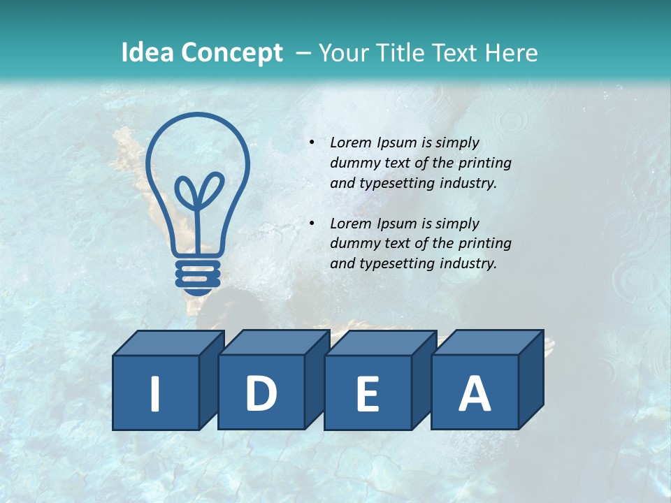 A Man Swimming In A Pool Of Water Powerpoint Template PowerPoint Template