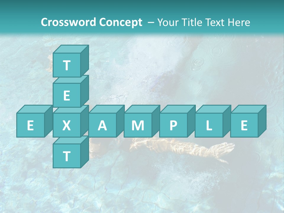 A Man Swimming In A Pool Of Water Powerpoint Template PowerPoint Template