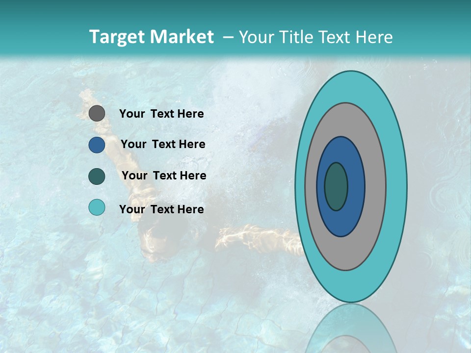 A Man Swimming In A Pool Of Water Powerpoint Template PowerPoint Template