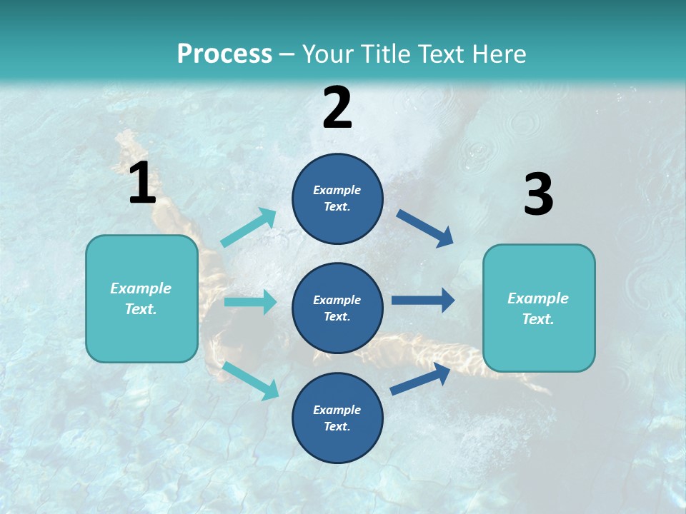 A Man Swimming In A Pool Of Water Powerpoint Template PowerPoint Template