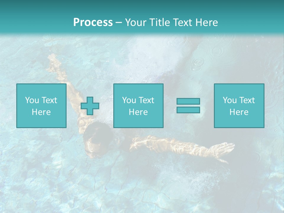 A Man Swimming In A Pool Of Water Powerpoint Template PowerPoint Template