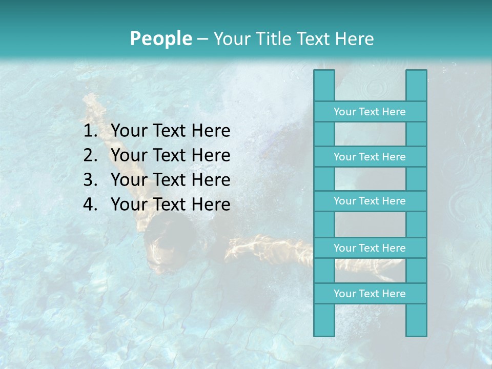 A Man Swimming In A Pool Of Water Powerpoint Template PowerPoint Template