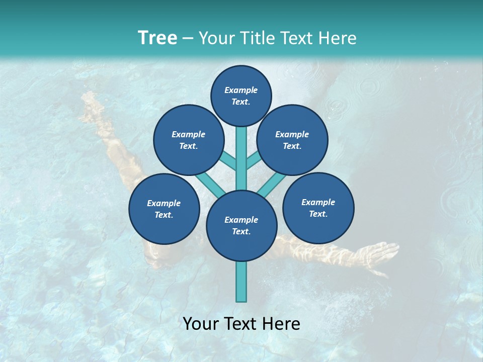 A Man Swimming In A Pool Of Water Powerpoint Template PowerPoint Template