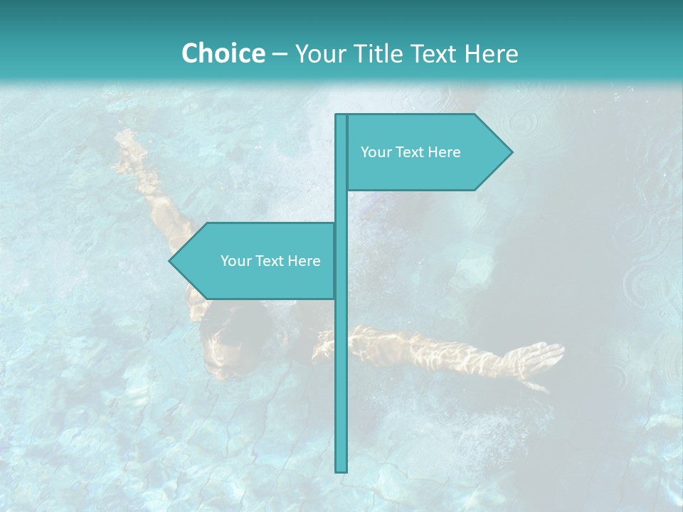 A Man Swimming In A Pool Of Water Powerpoint Template PowerPoint Template