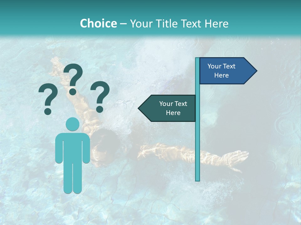 A Man Swimming In A Pool Of Water Powerpoint Template PowerPoint Template
