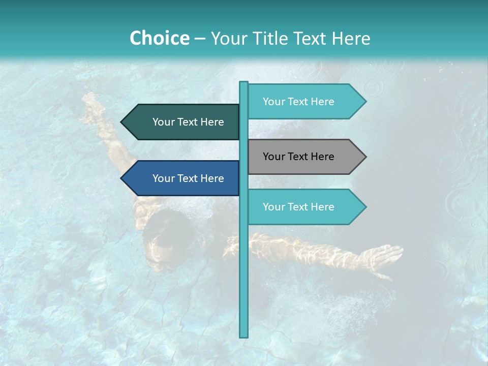 A Man Swimming In A Pool Of Water Powerpoint Template PowerPoint Template